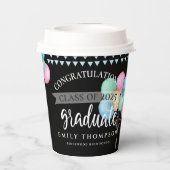 Klasse van 2023 Zwart gefeliciteerd Afstuderen Papieren Bekers (Achterkant)