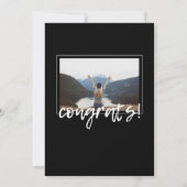 Klasse van 2023 Zwart-wit Klassiek Afstuderen Aankondiging (Achterkant)