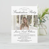 Klasse van 2024 5 Foto's VIRTUELE Graduation Party Kaart (Staand voorkant)