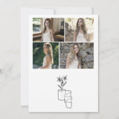 Klasse van 2024 5 Foto's VIRTUELE Graduation Party Kaart (Achterkant)