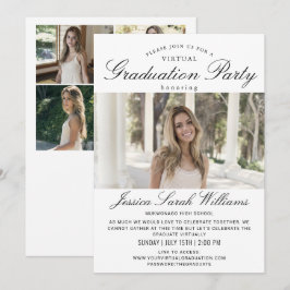 Klasse van 2024 5 Foto's VIRTUELE Graduation Party Kaart