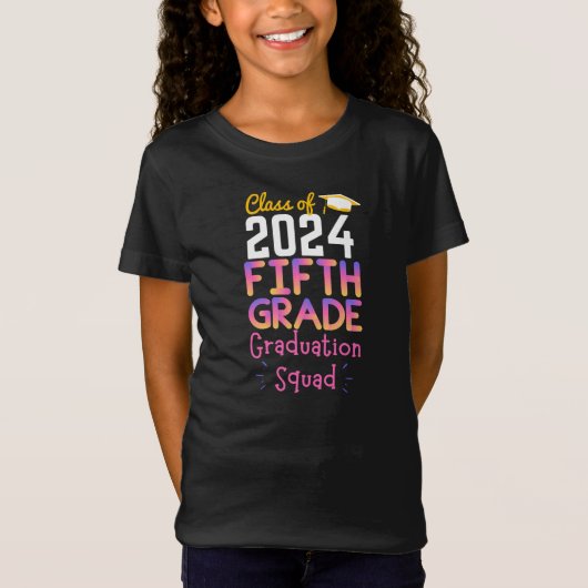 Klasse van 2024 - 5th Grade Afstuderen Squad T-Shi T-shirt (Voorkant)