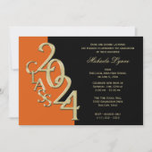 Klasse van 2024 Afstudeerder Goud met Kleuroptie Kaart (Voorkant)