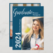 Klasse van 2024 Afstudeerder: Modern zwart-wit fot Kaart (Voorkant / Achterkant)