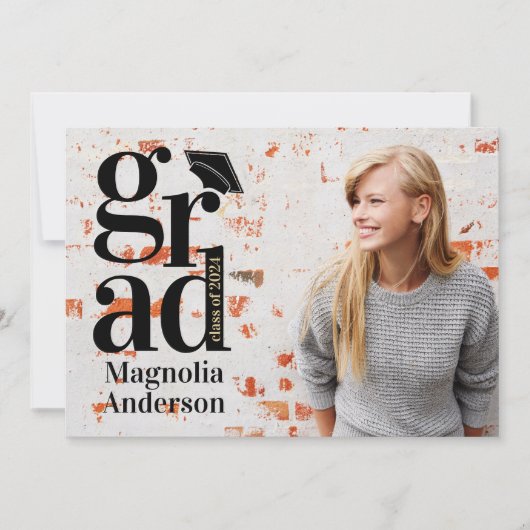 Klasse van 2024 AFSTUDEERDER Multi Photo Afstudere Aankondiging (Voorkant)