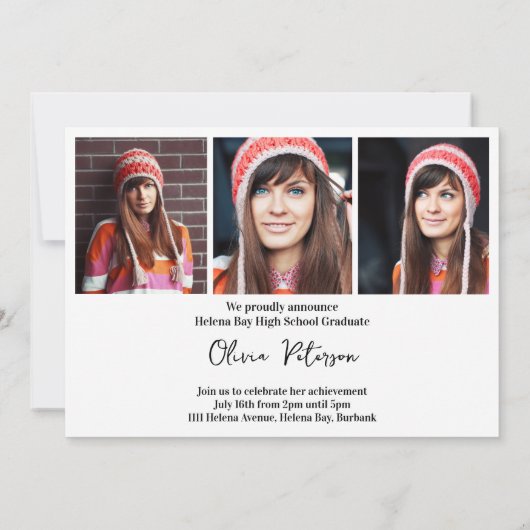 Klasse van 2024 AFSTUDEERDER Multi Photo Afstudere Kaart (Achterkant)