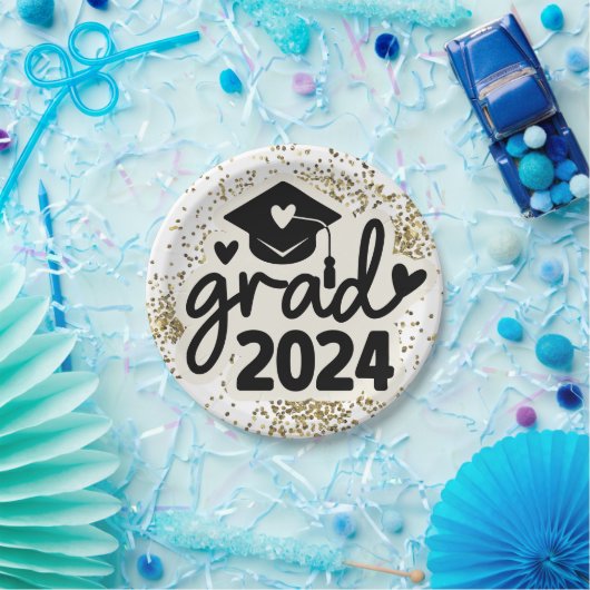 Klasse van 2024 Afstudeerder papier Borden Papieren Bordje (Feest)