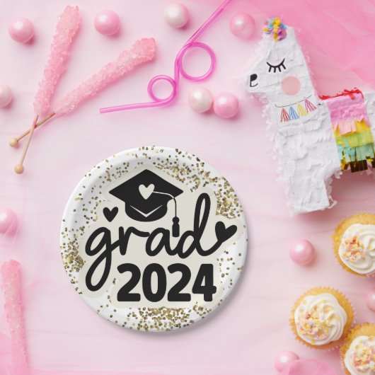 Klasse van 2024 Afstudeerder papier Borden Papieren Bordje (Feest)