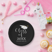 Klasse van 2024 Afstudeerder Pet Chique Kalligrafi Papieren Bordje (Feest)