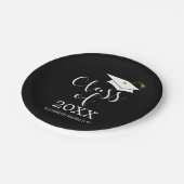 Klasse van 2024 Afstudeerder Pet Chique Kalligrafi Papieren Bordje (Gekanteld)