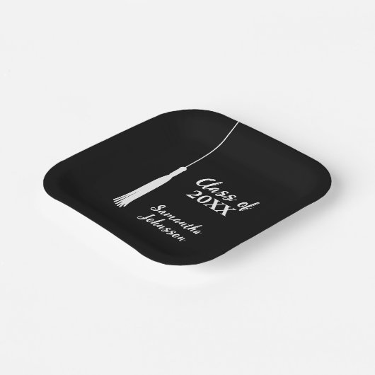 Klasse van 2024 Afstudeerder Tassel Gepersonalisee Papieren Bordje (Gebogen)