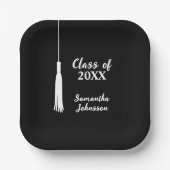 Klasse van 2024 Afstudeerder Tassel Gepersonalisee Papieren Bordje (Voorkant)
