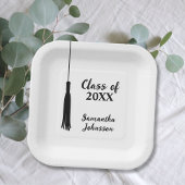 Klasse van 2024 Afstudeerder Tassel Gepersonalisee Papieren Bordje