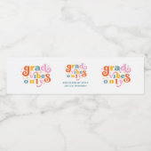 Klasse van 2024 Afstudeerder vibes alleen afstudee Waterfles Etiket (Enkel label)