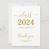 Klasse van 2024 Afstuderen bedankpas Bedankkaart (Voorkant)