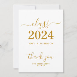 Klasse van 2024 Afstuderen bedankpas Bedankkaart