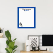 Klasse van 2024 Afstuderen Blue Autograph Keepsake Poster (Thuiskantoor)