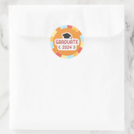 Klasse van 2024 Afstuderen Celebration Ronde Sticker