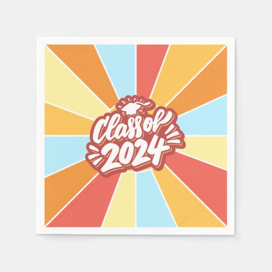 Klasse van 2024 Afstuderen Celebration Servet (Voorkant)