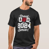Klasse van 2024 Afstuderen Cheer Dad Senior 2024 T-shirt (Voorkant)