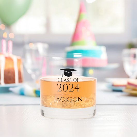 Klasse van 2024 Afstuderen Custom Whiskey Glass Whisky Glas (Insitu (Verjaardag))
