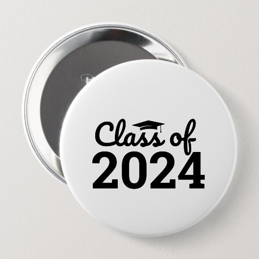 Klasse van 2024 Afstuderen dag Ronde Button 4,0 Cm (Voorkant /achterkant)