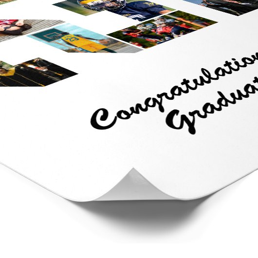 Klasse van 2024 Afstuderen Day Senior Fotocollage Poster (Hoek)