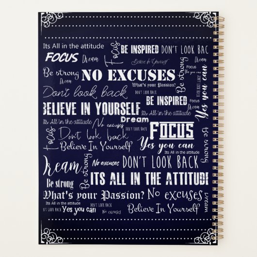 Klasse van 2024 Afstuderen foto Inspirerend woorde Planner (Achterkant)