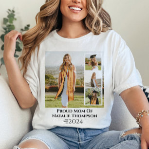 Klasse van 2024 Afstuderen Fotocollage Custom T-shirt