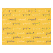 Klasse van 2024 Afstuderen Geel Blauw Wit Tafelkleed (Voorkant (Horizontaal))