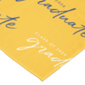 Klasse van 2024 Afstuderen Geel Blauw Wit Tafelkleed (Gekanteld)