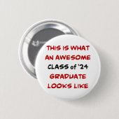 Klasse van 2024 afstuderen, geweldige ronde button 5,7 cm (Voorkant /achterkant)