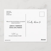 Klasse van 2024 Afstuderen Gold Bourgogne Briefkaart (Achterkant)