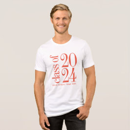 Klasse van 2024 Afstuderen met Schoolnaam Tri-Blend Shirt