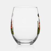 Klasse van 2024 Afstuderen Skyline Photo Billboard Wijnglas Zonder Voet (Links)