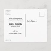 Klasse van 2024 Afstuderen Zwart Goud Afstuderen Aankondigingskaart (Achterkant)