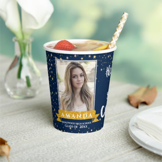 Klasse van 2024 Beste is nog te komen Foto Afstude Papieren Bekers (Insitu)