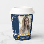 Klasse van 2024 Beste is nog te komen Foto Afstude Papieren Bekers (Achterkant)