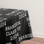 Klasse van 2024 Black College Afstuderen Afstudere Tafelkleed (Voorbeeld)