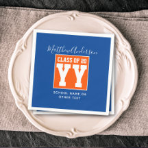 Klasse van 2024 Blauw en Oranje Graduation Party