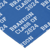 Klasse van 2024 Blauw Wit Afstuderen Tafelkleed (Gekanteld)
