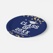 Klasse van 2024 Blue Graduation Party Papieren Bordje (Gekanteld)