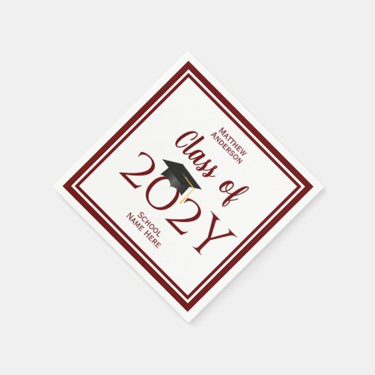 Klasse van 2024 Bourgondië Afstuderen Afstudeerfee Servetten (Hoek)