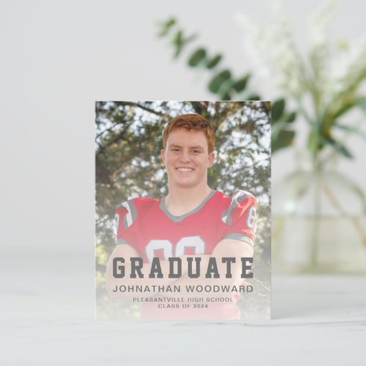 Klasse van 2024 Budget 2-foto Grijs Tekst Afstuder (Staand voorkant)