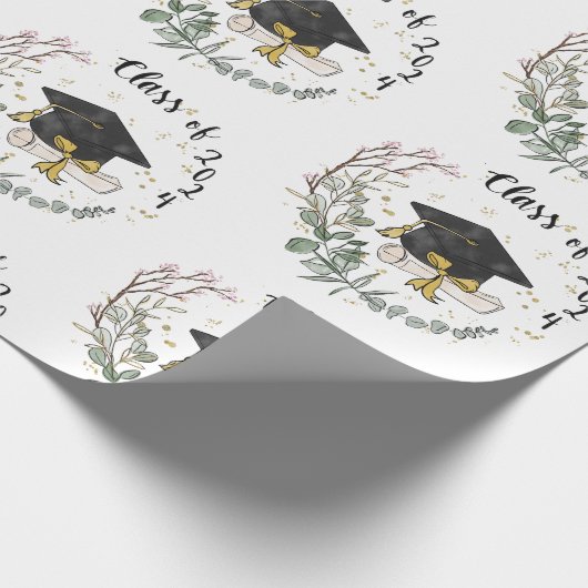 Klasse van 2024 cadeaupapier (Hoek)