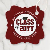 Klasse van 2024 Classic Bourgondische afstudeerfee Bedankjes Labels (Achterkant)