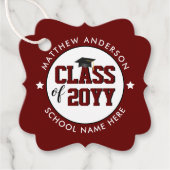 Klasse van 2024 Classic Bourgondische afstudeerfee Bedankjes Labels (Voorkant)