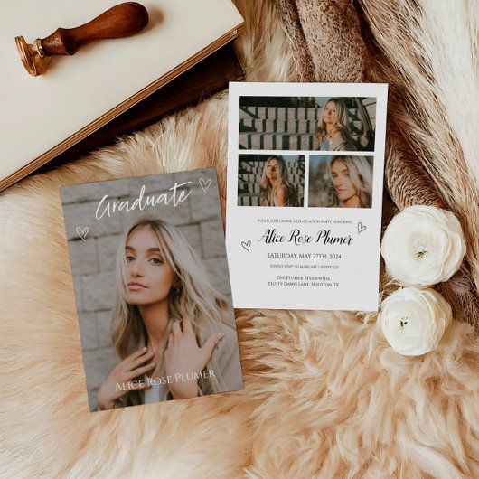 Klasse van 2024 Classic Foto Graduation Party Kaart