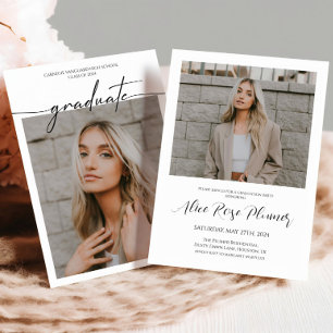 Klasse van 2024 Classic Foto Graduation Party Kaart