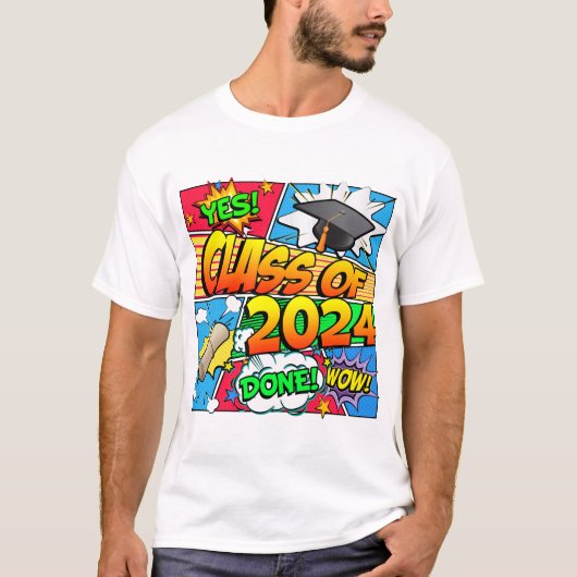 Klasse van 2024 Comic Book T-shirt (Voorkant)